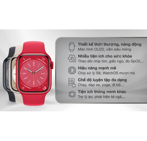 Đồng hồ thông minh Apple Watch S8 GPS 41mm 