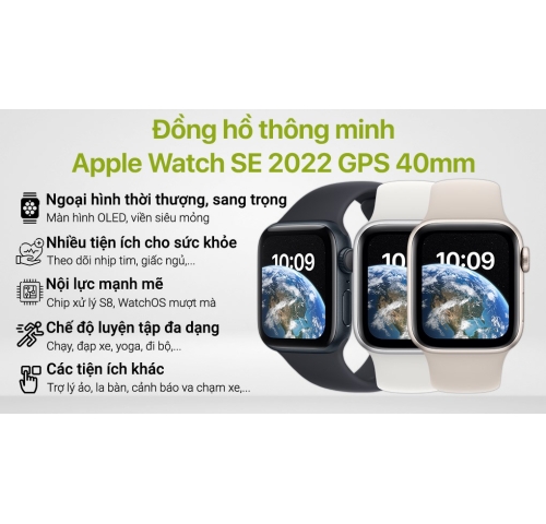 Đồng hồ thông minh Apple Watch SE 2022